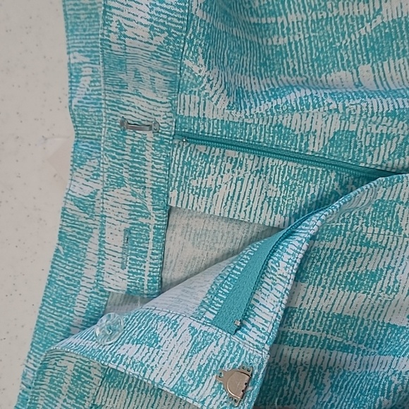 NWT Ruby Rd Teal & white crop pants size 22W - Picture 2 of 6
